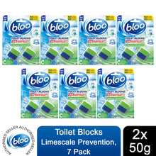 Load image into Gallery viewer, Bloo Toilet Rim Blocks Limescale Prevention 2in1 Cleaning Foam, 7 Pack