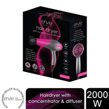 Load image into Gallery viewer, Envie Hair Dryer with Concerntrator &amp; Diffuser for All Hair Types, 2000W