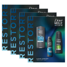 Load image into Gallery viewer, Dove Men+Care Restore Clean Comfort Bath and Body 3Pcs Gift Set for Him