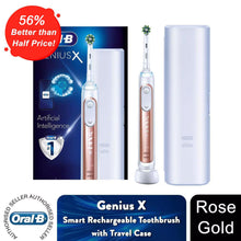 Load image into Gallery viewer, Oral-B Genius X Bluetooth Smart Rechargeable Toothbrush, Rose Gold