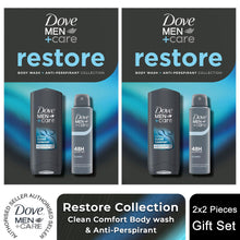 Load image into Gallery viewer, Dove Men+Care Restore Duo Gift Set Clean Comfort Bodywash &amp; Classic Deodorant