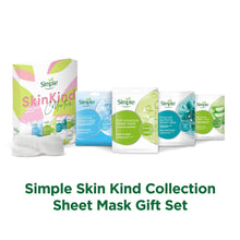 Load image into Gallery viewer, Simple Skin Kind Sheet Mask Collection 4Pcs Gift Set for Her with Soft Headband