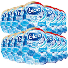 Load image into Gallery viewer, Bloo Toilet Rim Block Brilliant Gel All in 1 Cleaner Arctic Ocean Scent 42g 14pk