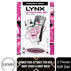 Lynx Attract for Her Duo Gift Set Women's Fragrance Spray & Shower Gel