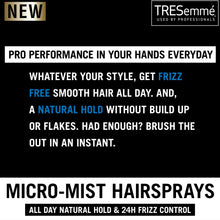 Load image into Gallery viewer, 3 Pack of 400ml Each Tresemme Professionals 24 H Frizz Control Hairspray