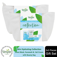 Load image into Gallery viewer, Simple Skin Hydrating Collection 3 Pieces Gift Set for Her with Wash Bag