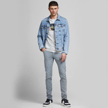 Load image into Gallery viewer, Jack &amp; Jones Jorlogon Tshirt Crew Neck Fst - White Melange - Size S