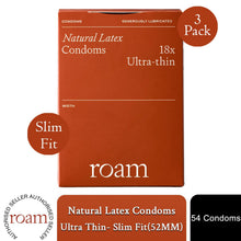 Load image into Gallery viewer, Roam Ultra-Thin Condoms for Safer Sex &amp; Contraception - Slim Fit, 54 Pack