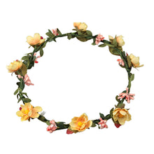 Load image into Gallery viewer, Flower Head Garland Crown Yellow Festival Wedding Summer Boho Hair Accessory Kit