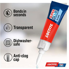 Load image into Gallery viewer, Loctite Glass Bond High-Quality Super Glue for Durable Glass Repairs 3g, 3 Pack