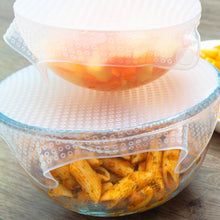 Load image into Gallery viewer, Aquarius Silicone Stretch Food Covers Reusable Airtight Lids 4 Piece Set