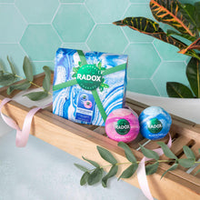 Load image into Gallery viewer, Radox Relax &amp; Recharge Blueberry &amp; Raspberry Bath Bombs 2Pcs Gift Set for Her