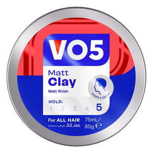 2 Pack VO5 Extreme Style Extra Hold Matt Hair Clay, 75ml