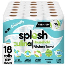 Load image into Gallery viewer, Splesh Culina Kitchen Towel 3 Ply Ultra Absorbent Household XL Roll, 18 Rolls