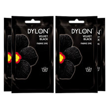 Load image into Gallery viewer, DYLON Hand Fabric Dye Sachet, Intense Black, 4 Packs of 50g