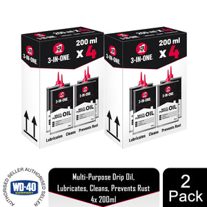 3-In-One Multi-Purpose Drip Oil Easy to Use for Long-Lasting Lubrication 8x200ml