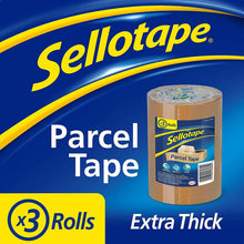 Load image into Gallery viewer, Sellotape Brown High-Strength Packaging Tape for Professional&amp;Office Use, 3Rolls