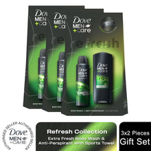 Load image into Gallery viewer, Dove Men+Care Refresh Extra Fresh 2 Pieces Gift Set for Him with Sports Towel