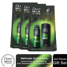 Load image into Gallery viewer, Dove Men+Care Refresh Extra Fresh 2 Pieces Gift Set for Him with Sports Towel