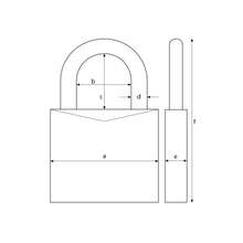 Load image into Gallery viewer, 90RK/50 TITALIUM Padlock Closed Shackle Carded