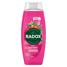 Load image into Gallery viewer, Radox Mineral Therapy Feel Radiant Shower Gel Revitalising Body Wash 450ml, 6pk