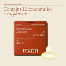 Load image into Gallery viewer, Roam Ultra-Thin Condoms for Safer Sex &amp; Contraception - Slim Fit, 36 Pack