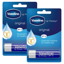 Load image into Gallery viewer, Vaseline Lip Balm Stick Original 4g, 2 Pack Lip Therapy Moisturising, Non Greasy