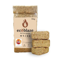 Load image into Gallery viewer, Ecoblaze RUF Heat Pk 96 Briquettes 8x10kg Bag for Wood Burner, Pizza Oven &amp; BBQ