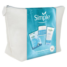 Load image into Gallery viewer, Simple Hydrating Skin Regime Gift Set - Sheet Mask, Facial Gel Wash &amp; Quench Cream