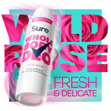 Load image into Gallery viewer, Sure Whole Body Wild Rose Bundle Deodorant Spray&amp;Cream Aluminium Free for Women