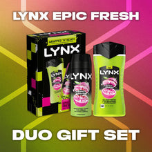 Load image into Gallery viewer, LYNX Epic Fresh Duo Gift Set 2 piece for Men, Choose Your Pack Size 1,2,3 or 4