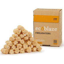 Load image into Gallery viewer, Ecoblaze Natural Firelighters (Box of 50) Wood Wool for Pizza Oven &amp; Fire Pits