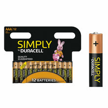 Load image into Gallery viewer, 3x Duracell Simply Pk12 AAA Batteries