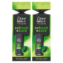 Load image into Gallery viewer, Dove Men+Care Gift Set Refresh+Care Extra Fresh Body Wash &amp; Socks 1 Piece