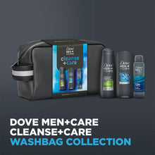 Load image into Gallery viewer, Dove Men+Care Gift Set Cleanse+Care Washbag, Bodywash, Deodorant &amp; Shampoo