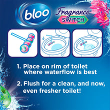 Load image into Gallery viewer, Bloo Toilet Rim Blocks Fragrance Switch Water Lily &amp; Green Apple Premium, 50g