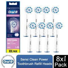 Load image into Gallery viewer, Oral-B Sensi Clean Power Toothbrush Refill Heads, Pack of 8
