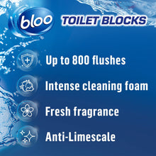 Load image into Gallery viewer, 7xBloo Toilet Blocks Original Blue Clean+Fresh with Fresh Fragrance, 4x50g