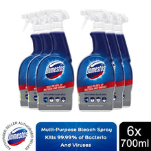 Load image into Gallery viewer, Domestos Multi-Purpose Bleach Surface Cleaner Disinfectant Spray 700ml, 6pk