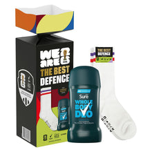 Load image into Gallery viewer, Best Defence Ocean Rush Scent Deodorant Stick &amp; Socks Men Grooming Gift Set