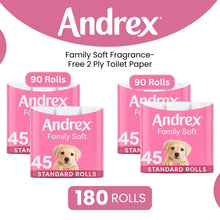 Load image into Gallery viewer, Andrex Toilet Rolls x45 Gentle Clean Fragrance-Free 2 Ply Toilet Paper
