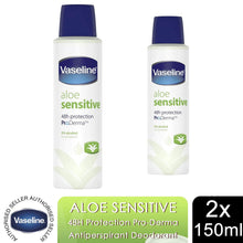 Load image into Gallery viewer, Vaseline ProDerma Aloe Sensitive Antiperspirant Deodorant Spray 150ml, 2 Pack