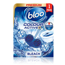Load image into Gallery viewer, Bloo Colour Active Anti-Limescale Odour Stop Bleach Toilet Rim Block, 50g 12 Pk