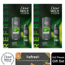 Load image into Gallery viewer, Dove Men+Care Refresh Extra Fresh Bodywash &amp; Antiperspirant 2pc Gift Set for Him