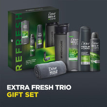Load image into Gallery viewer, Dove Men+Care Extra Fresh Collection Gift Set for Him with Bottle &amp; Gym Towel
