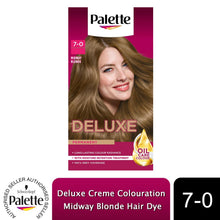 Load image into Gallery viewer, Palette Deluxe Creme Colouration 7-0 Midway Blonde Hair Dye