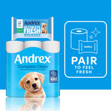Load image into Gallery viewer, Andrex Toilet Paper Classic White, 24 Rolls &amp; Huggies Pure Baby Wipes, 12pk