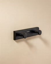 Load image into Gallery viewer, COSMIC Hook Black Matte Dual: Adhesive or Screws Measures 14 x 3.6 x 3.2 cm