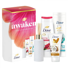 Load image into Gallery viewer, Dove Awaken Collection Gift Set with Bodywash, Lotion, Handcream &amp; Diffuser