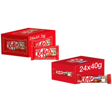 Load image into Gallery viewer, Nestle Chocolate Bar, KitKat 4 Finger 24x41.5g &amp; KitKat Chunky Milk 24x40g